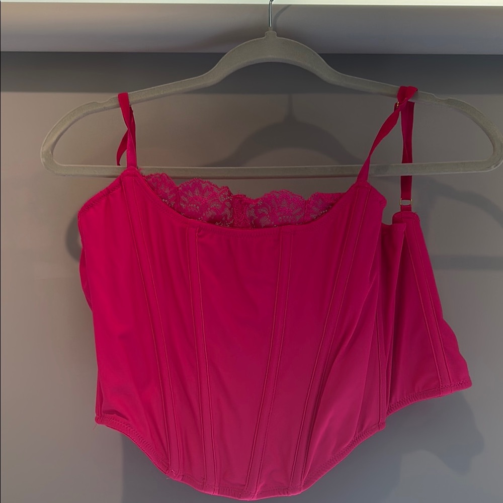 Vibrant Pink Corset Top